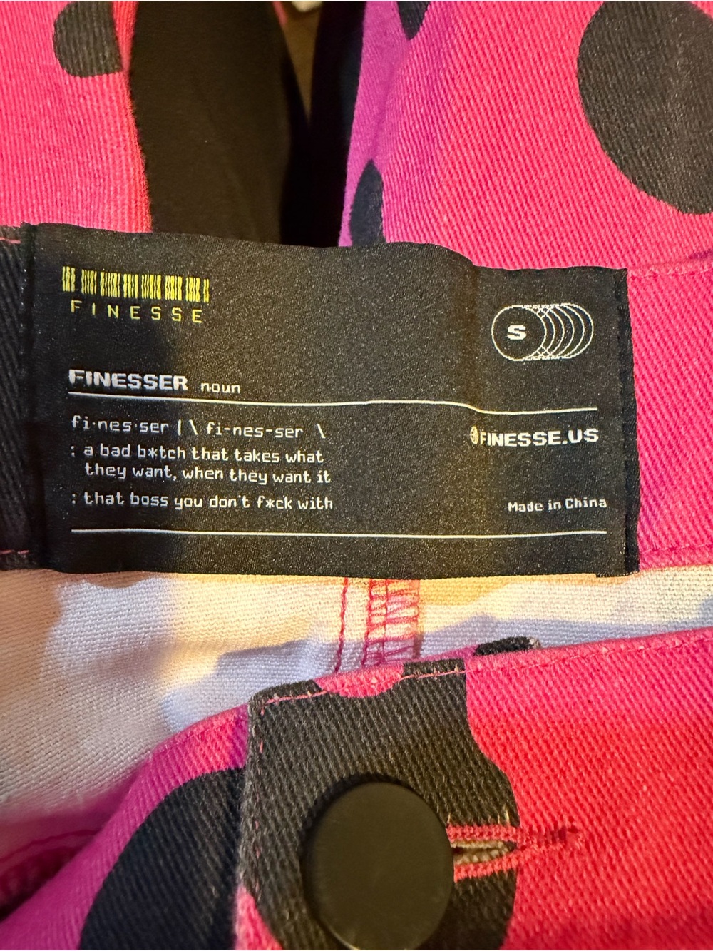 Finesse Women’s Pink Cow Print Jeans